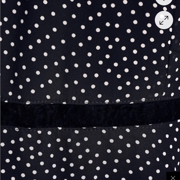 NWT Lulus Floral To See Black Polka Dot Long Sleeve Mini Dress - Size Small - Picture 5 of 5